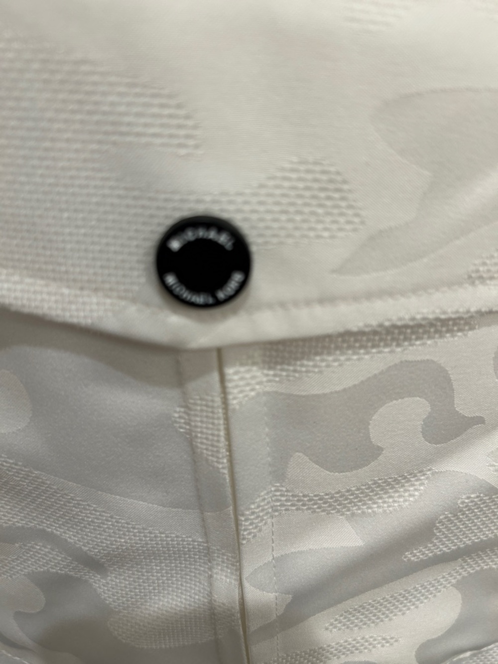 Michael Kors White Hooded Utility Jacket with Black Trim NWT - Picture 4 of 11